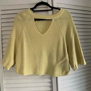 NWOT Yellow Crop Sweater